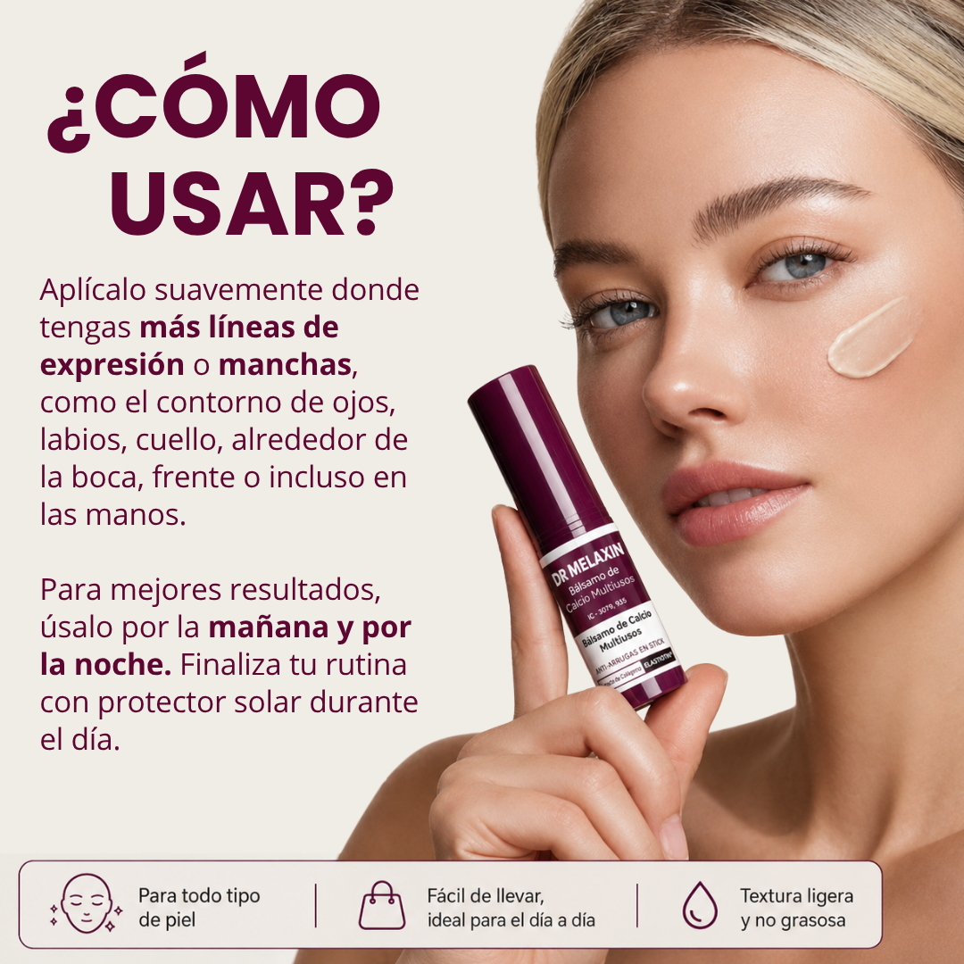 Mejora las líneas de expresión, las manchas y los signos de cansancio de forma natural.