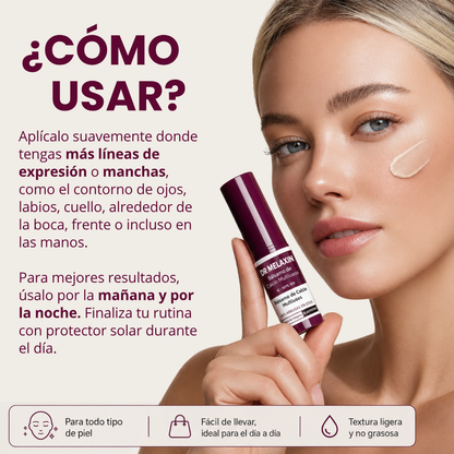Mejora las líneas de expresión, las manchas y los signos de cansancio de forma natural.